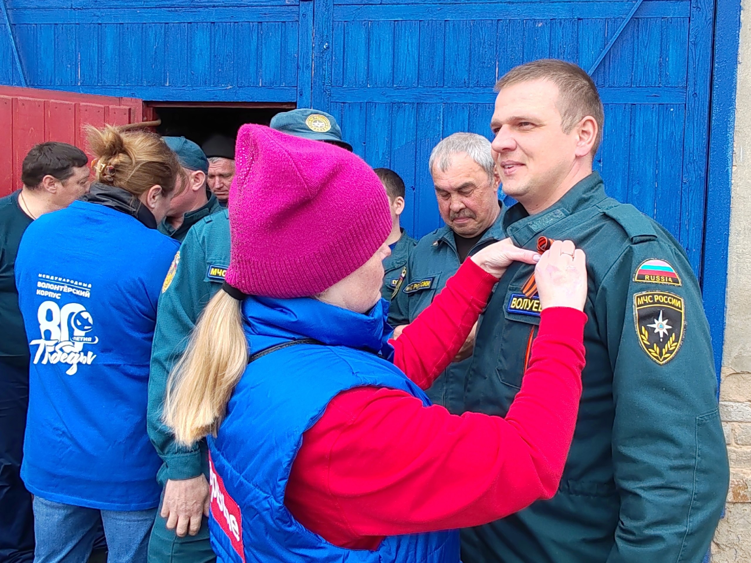 В Нагорском районе проходит акция «Георгиевская ленточка».