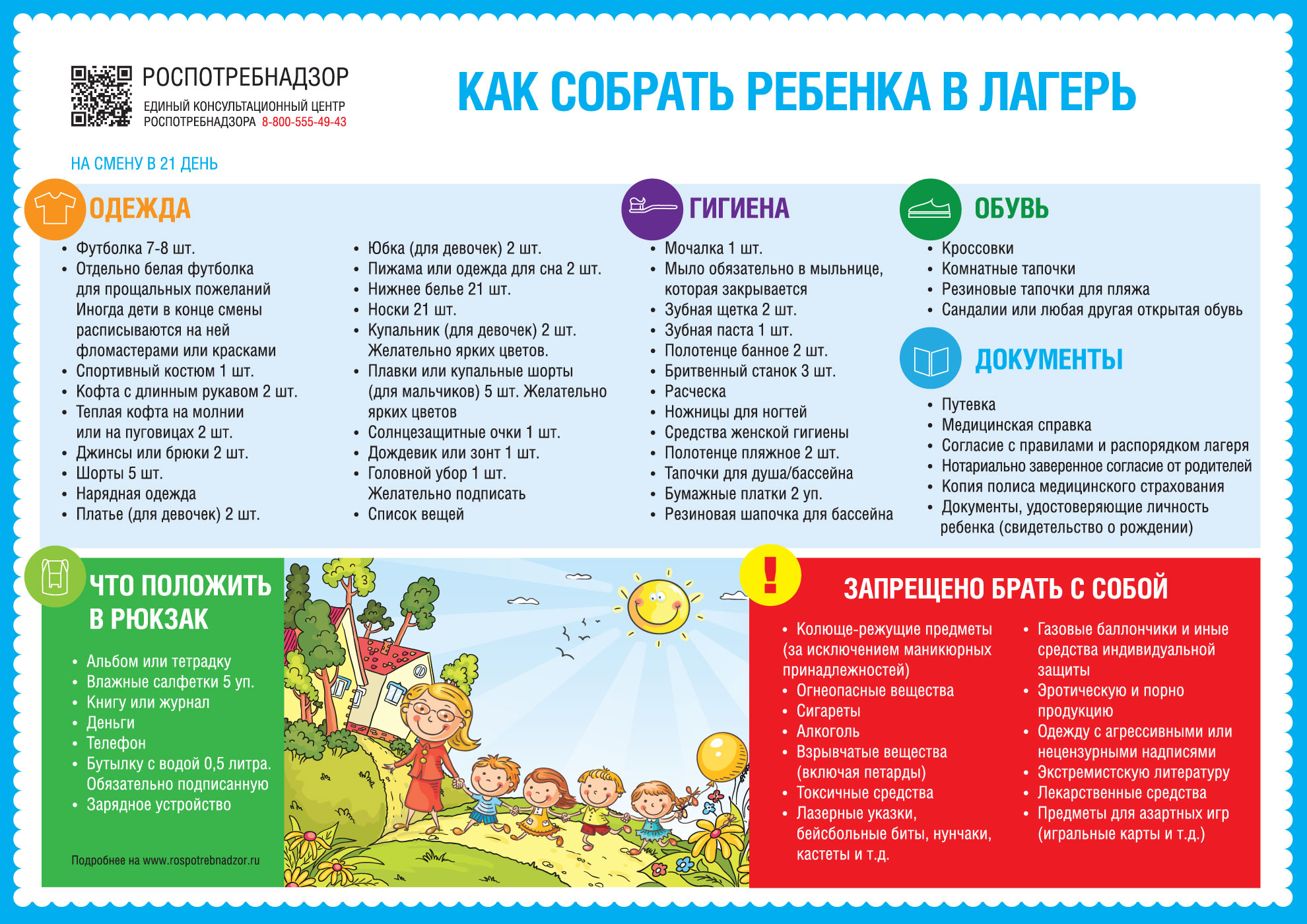 Как правильно собрать ребенка в лагерь.