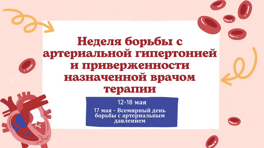 Неделя борьбы с артериальной гипертонией и приверженности назначенной врачом терапии.